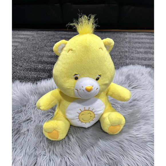 Care Bears FUNSHINE BEAR‎ Sunshine Sun Yellow 12” Plush Vintage Stuffed Bear Toy - Picture 1 of 6